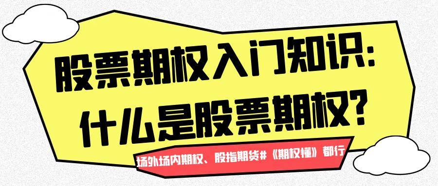 股票期权入门知识：什么是股票期权？